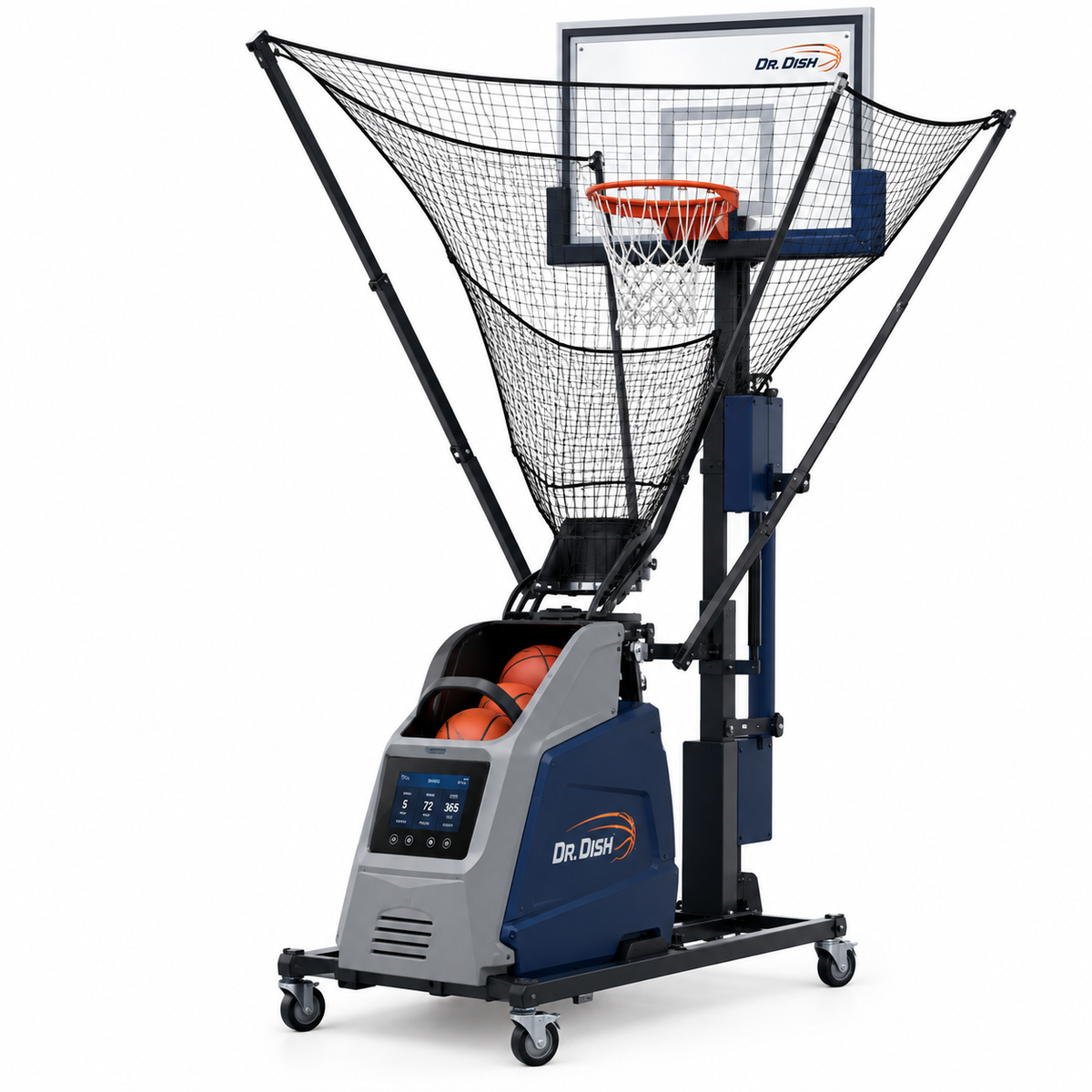 Dr. Dish Rebel+ Basketball Shooting Machine with Automatic Ball Return